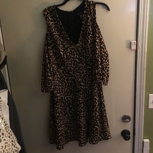 Cold shoulder knee length dress